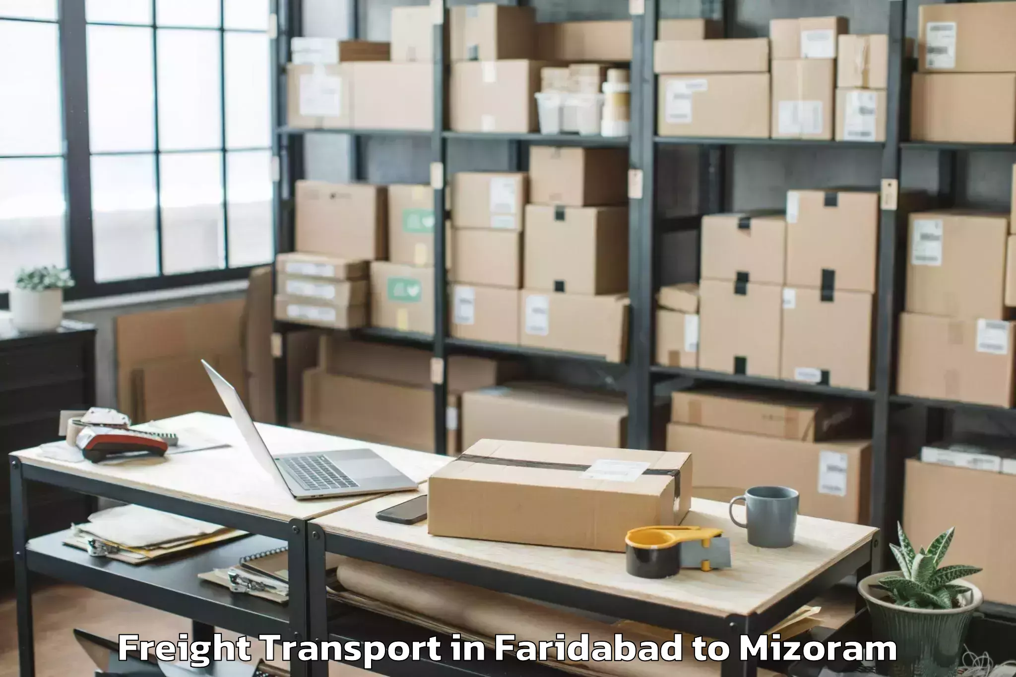 Book Faridabad to Saitlaw Freight Transport